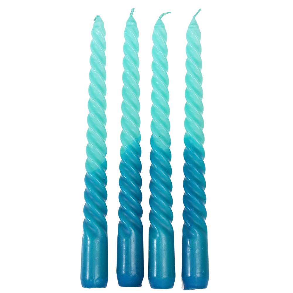 Set velas dip dye azul