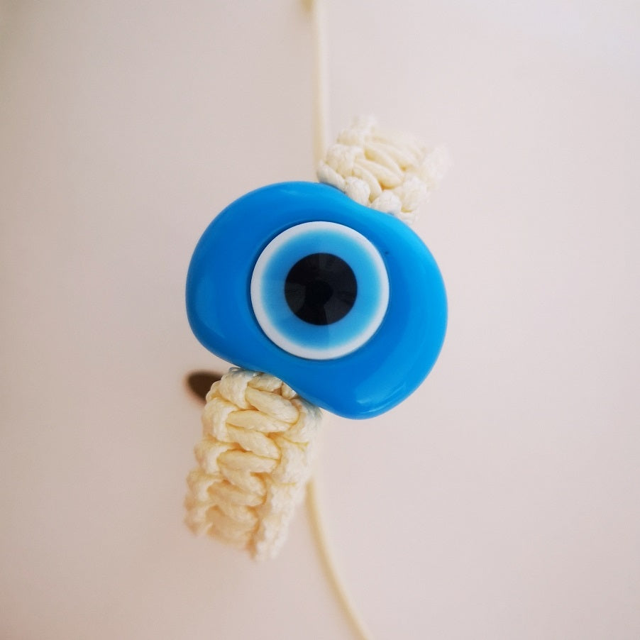 Pulsera maxi eye beige azul